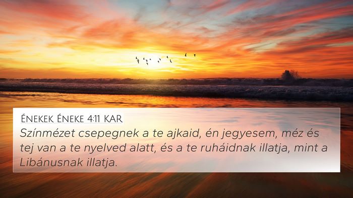 Énekek Éneke 4:11 KAR Bible Verse Image