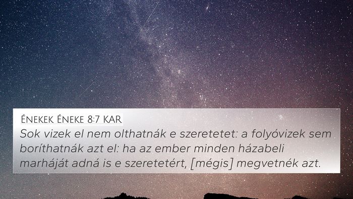 Énekek Éneke 8:7 KAR Bible Verse Image