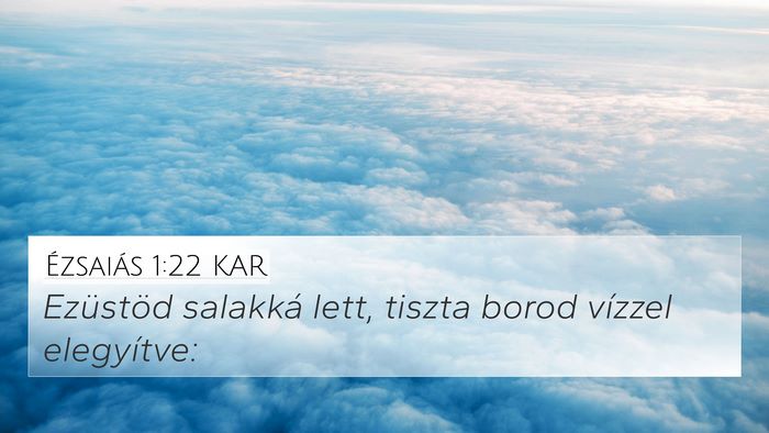 Ézsaiás 1:22 KAR 4K Wallpaper - Ezüstöd salakká lett, tiszta borod vízzel - 4K Wallpaper Bible Verse