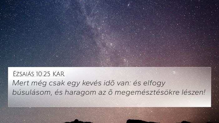 Ézsaiás 10:25 KAR Bible Verse Image