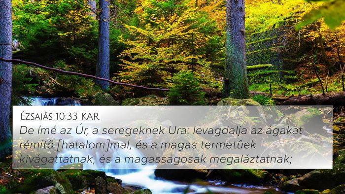 Ézsaiás 10:33 KAR Bible Verse Image