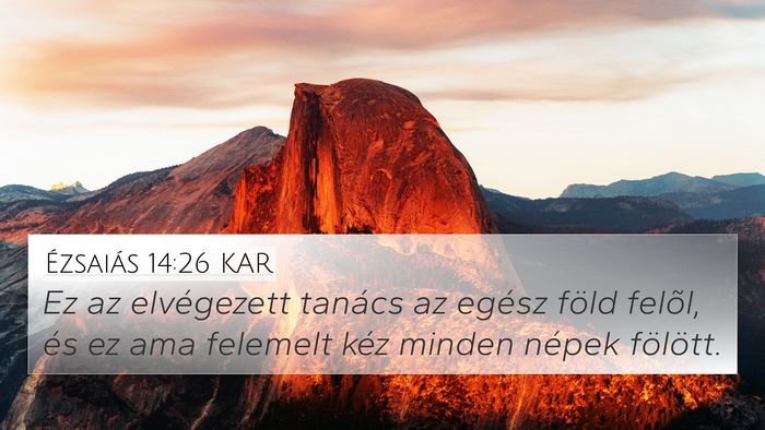 Ézsaiás 14:26 KAR Bible Verse Image