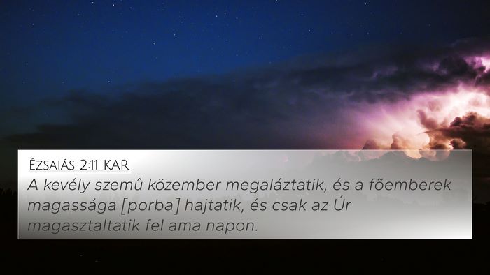Ézsaiás 2:11 KAR Bible Verse Image