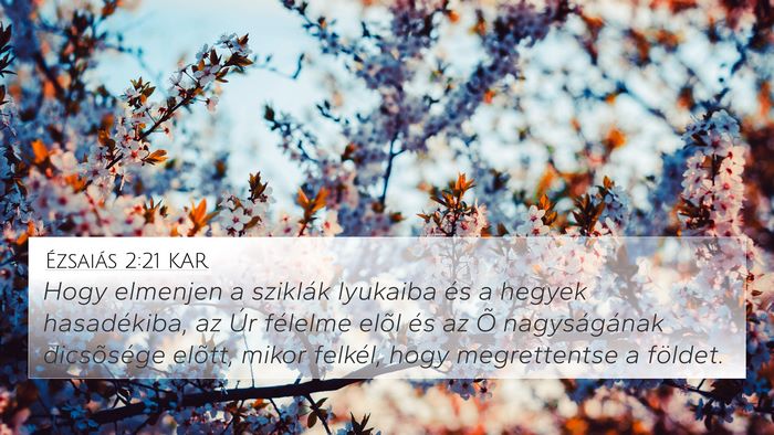 Ézsaiás 2:21 KAR Bible Verse Image