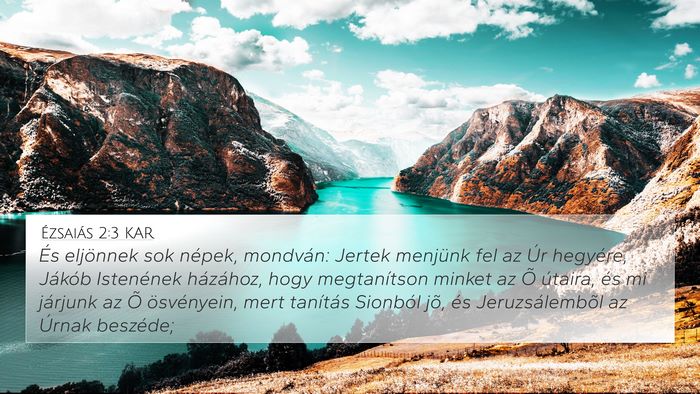 Ézsaiás 2:3 KAR Bible Verse Image