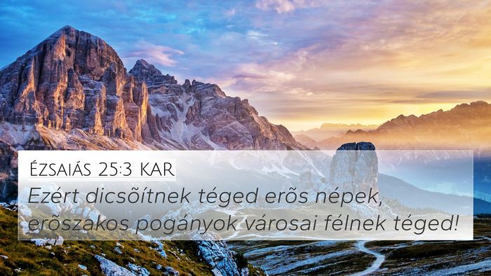 Ézsaiás 25:3 KAR Bible Verse Image