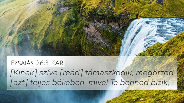 Ézsaiás 26:3 KAR Bible Verse Image