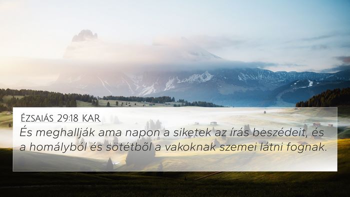 Ézsaiás 29:18 KAR Bible Verse Image