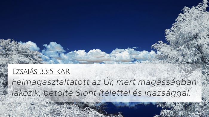 Ézsaiás 33:5 KAR Bible Verse Image