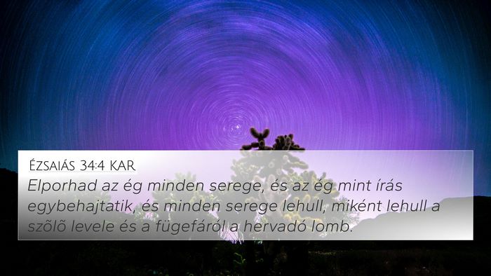 Ézsaiás 34:4 KAR Bible Verse Image