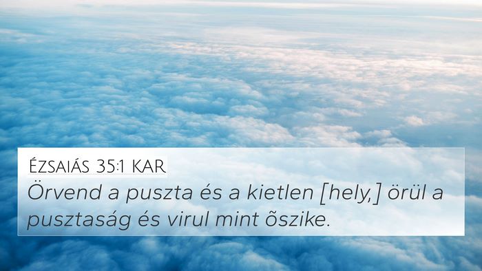 Ézsaiás 35:1 KAR Bible Verse Image