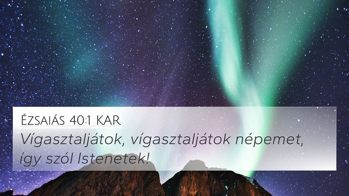 Ézsaiás 40:1 KAR Bible Verse Image