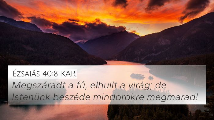 Ézsaiás 40:8 KAR Bible Verse Image