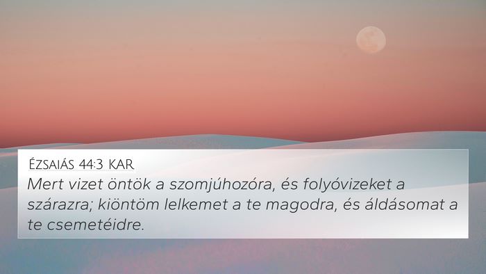 Ézsaiás 44:3 KAR Bible Verse Image