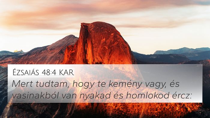 Ézsaiás 48:4 KAR Bible Verse Image