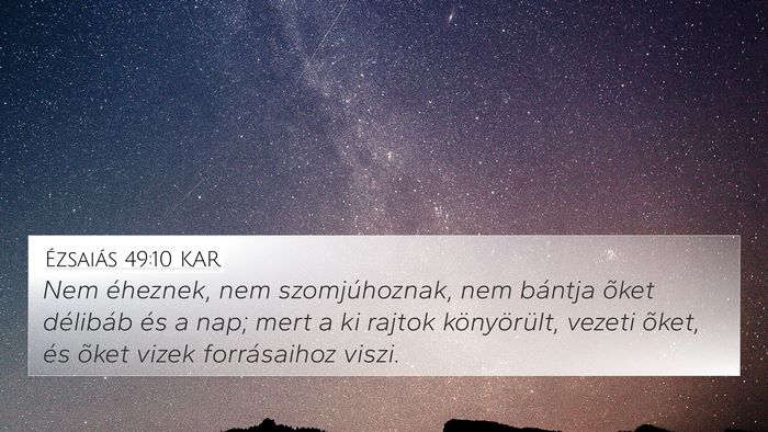 Ézsaiás 49:10 KAR Bible Verse Image