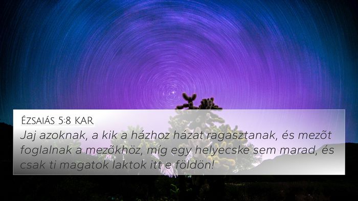 Ézsaiás 5:8 KAR Bible Verse Image