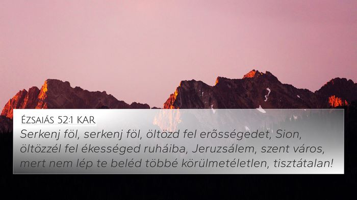 Ézsaiás 52:1 KAR Bible Verse Image