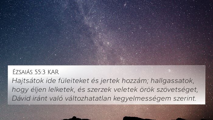 Ézsaiás 55:3 KAR Bible Verse Image