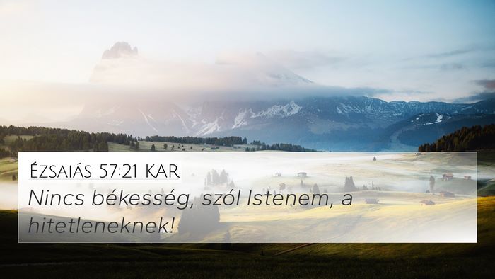 Ézsaiás 57:21 KAR Bible Verse Image