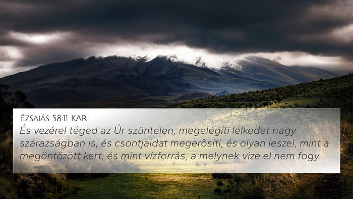 Ézsaiás 58:11 KAR Bible Verse Image