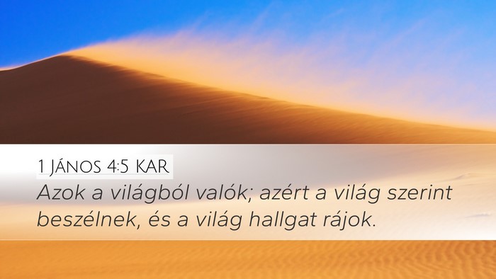 1 János 4:5 KAR Bible Verse Image