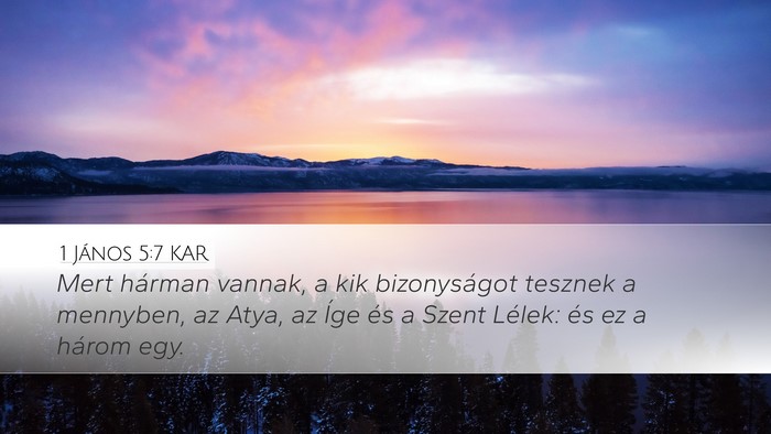 1 János 5:7 KAR Bible Verse Image