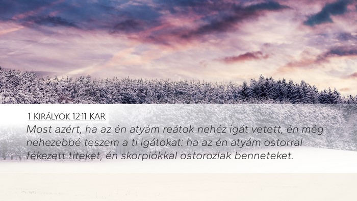 1 Királyok 12:11 KAR Bible Verse Image