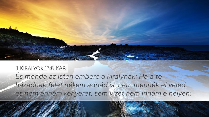 1 Királyok 13:8 KAR Bible Verse Image