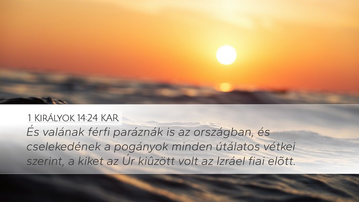 1 Királyok 14:24 KAR Bible Verse Image