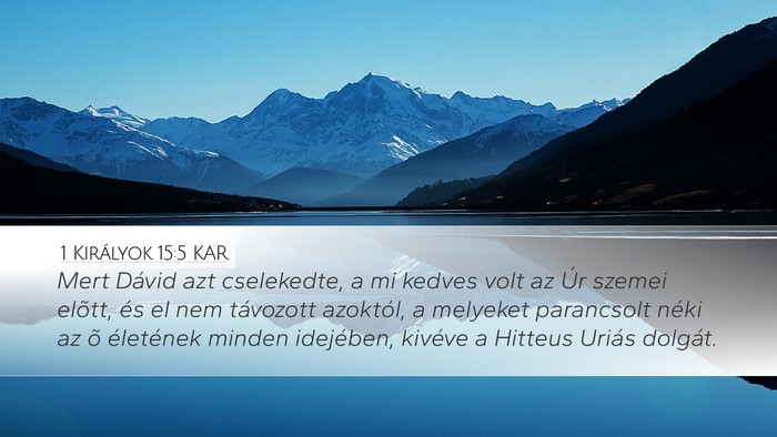 1 Királyok 15:5 KAR Bible Verse Image