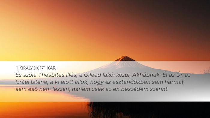 1 Királyok 17:1 KAR Bible Verse Image