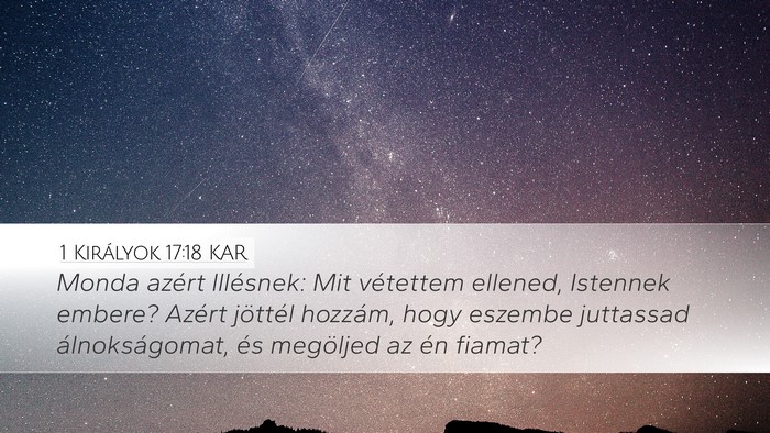 1 Királyok 17:18 KAR Bible Verse Image