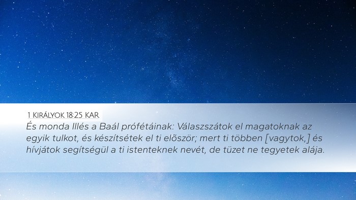 1 Királyok 18:25 KAR Bible Verse Image