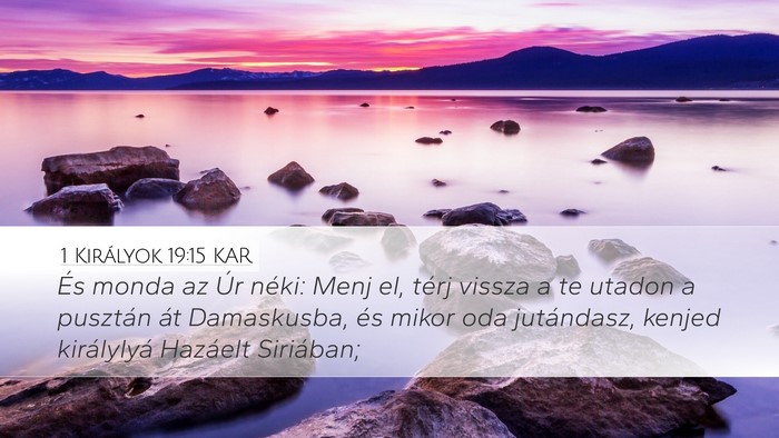 1 Királyok 19:15 KAR Bible Verse Image
