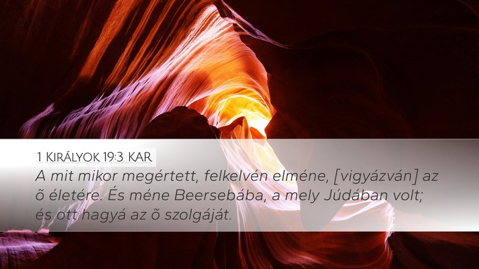1 Királyok 19:3 KAR Bible Verse Image