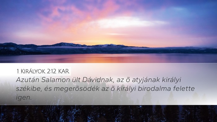 1 Királyok 2:12 KAR Bible Verse Image
