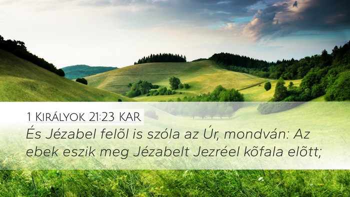 1 Királyok 21:23 KAR Bible Verse Image