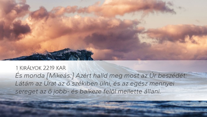 1 Királyok 22:19 KAR Bible Verse Image
