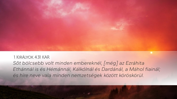 1 Királyok 4:31 KAR Bible Verse Image