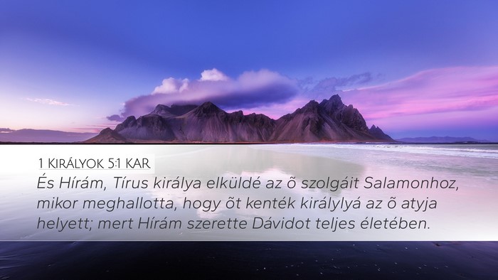 1 Királyok 5:1 KAR Bible Verse Image