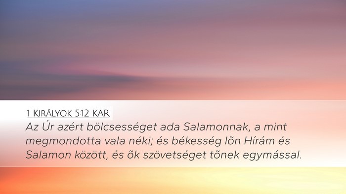 1 Királyok 5:12 KAR Bible Verse Image