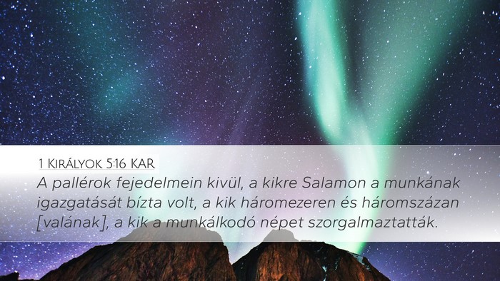 1 Királyok 5:16 KAR Bible Verse Image