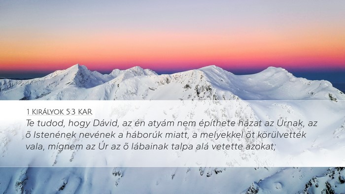 1 Királyok 5:3 KAR Bible Verse Image