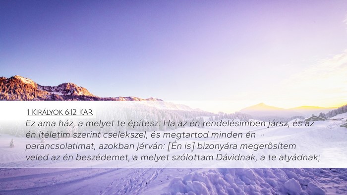 1 Királyok 6:12 KAR Bible Verse Image