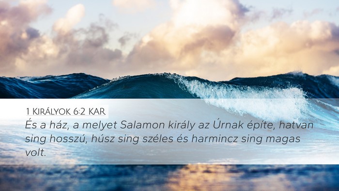 1 Királyok 6:2 KAR Bible Verse Image