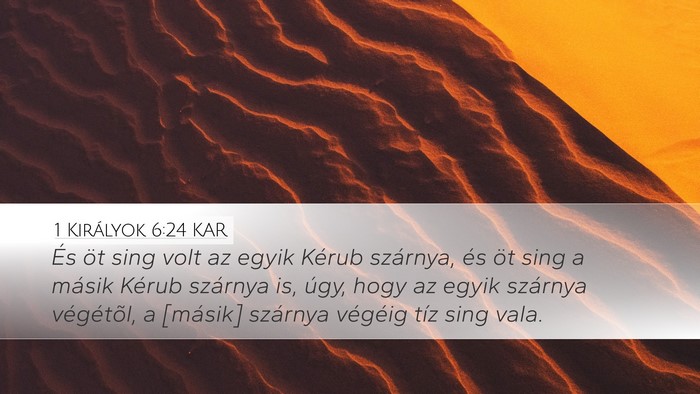 1 Királyok 6:24 KAR Bible Verse Image