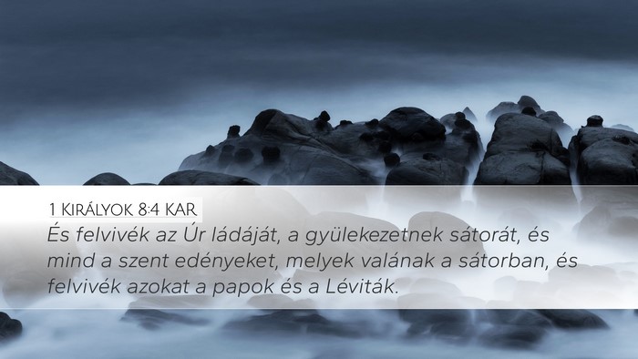 1 Királyok 8:4 KAR Desktop Wallpaper - És felvivék az Úr ládáját, a gyülekezetnek - Desktop Bible Verse Wallpaper