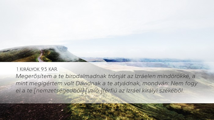 1 Királyok 9:5 KAR Desktop Wallpaper - Megerõsítem a te birodalmadnak trónját az - Desktop Bible Verse Wallpaper