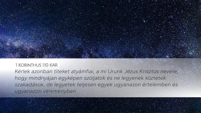 1 Korinthus 1:10 KAR Bible Verse Image